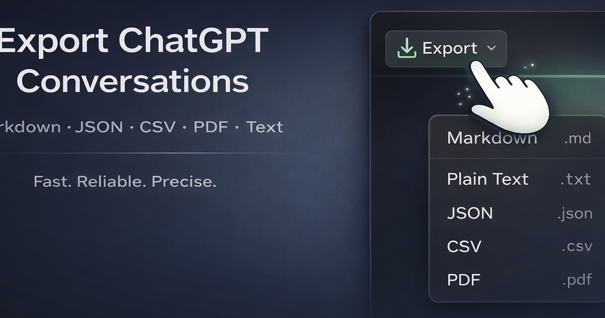ChatGPT Exporter — Export ChatGPT Conversations to PDF, Markdown & More